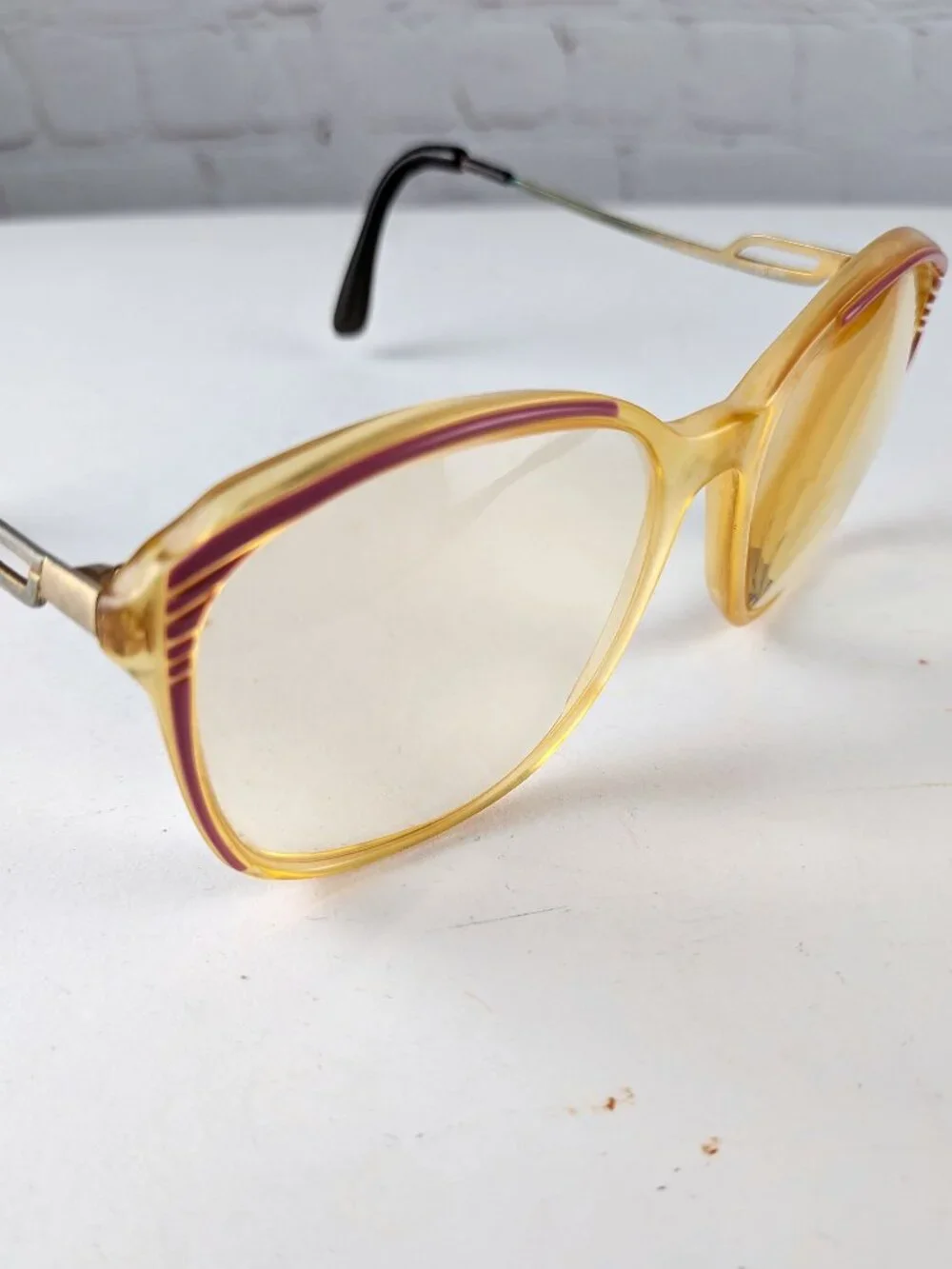 Vintage 80s/90s Women's Bifocal Glasses w/ Pink Accent
